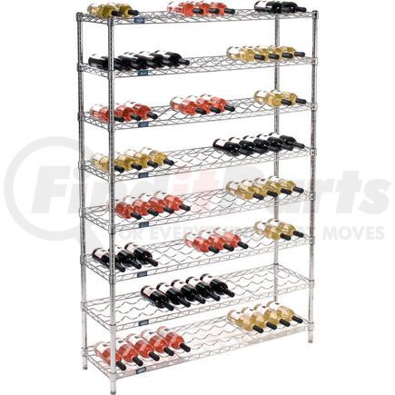 Global Industrial 797149 Nexel&#174; Wine Bottle Rack - 104 Bottle 48"W x 14"D x 74"H, Chrome