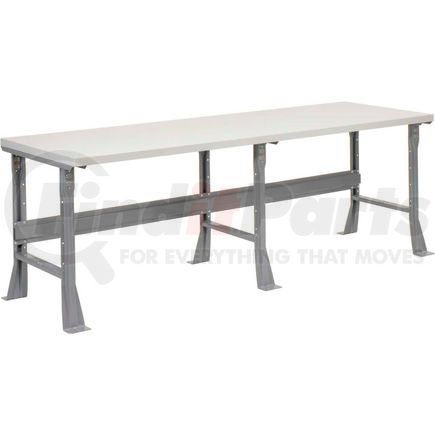 Global Industrial 601430 Global Industrial&#153; 96 x 36 x 34 Fixed Height Workbench Flared Leg - Laminate Square Edge Gray