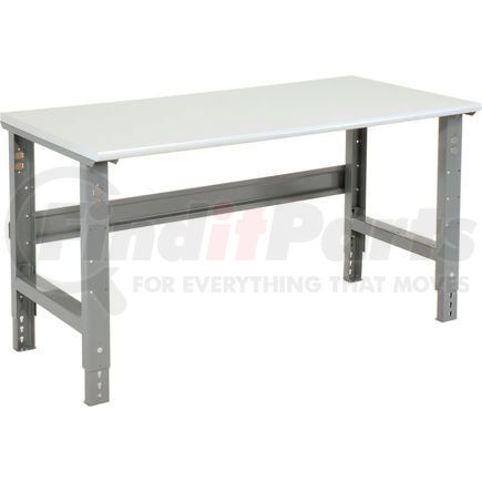Global Industrial 250225 Global Industrial&#153; 60x30 Adjustable Height Workbench C-Channel Leg - ESD Safety Edge - Gray