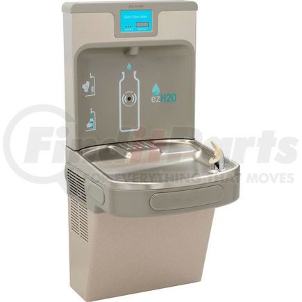 Elkay LZS8WSLP Elkay EZH2O Enhanced Wall Mounted Filtered Water Bottle Refilling Station, Light Gray