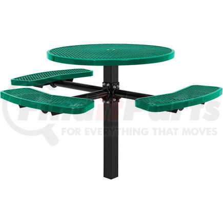 GLOBAL INDUSTRIAL 695294GN Global Industrial&#153; 46" ADA Round In-Ground Mount Outdoor Steel Picnic Table, Green