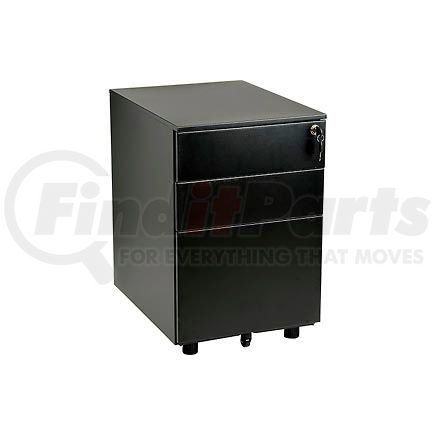 Global Industrial 695450 Interion&#174; 3 Drawer Low File Cabinet - Black