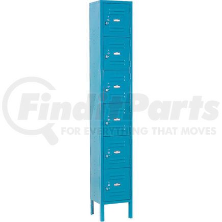 Global Industrial 652156BL Global Industrial&#153; Paramount&#174; Six Tier 6 Door Locker, 12"Wx15"Dx12"H, Blue, Assembled