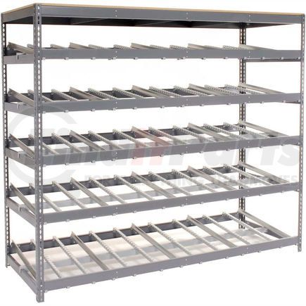 Global Industrial 184056 Global Industrial™ Carton Flow Shelving Single Depth 5 LEVEL 96"W x 36"D x 84"H
