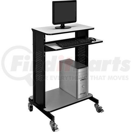 Global Industrial 277216 Global Industrial&#8482; Mobile Computer Workstation & Standing Desk With Keyboard & Mouse Tray