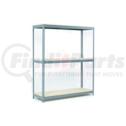 Global Industrial 601764 Global Industrial&#153; Wide Span Rack 72Wx48Dx60H, 3 Shelves Wood Deck 900 Lb Cap. Per Level, Gray