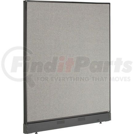GLOBAL INDUSTRIAL 240225NGY Interion&#174; Non-Electric Office Partition Panel with Raceway, 48-1/4"W x 46"H, Gray