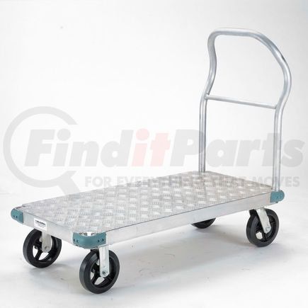 Global Industrial 232622 Global Industrial&#153; Aluminum Diamond Deck Platform Truck 60x30 2400 Lb. Cap. 8" Rubber Casters