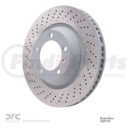Dynamic Friction Company 62402071D DFC GEOSPEC Coated Rotor - Drilled