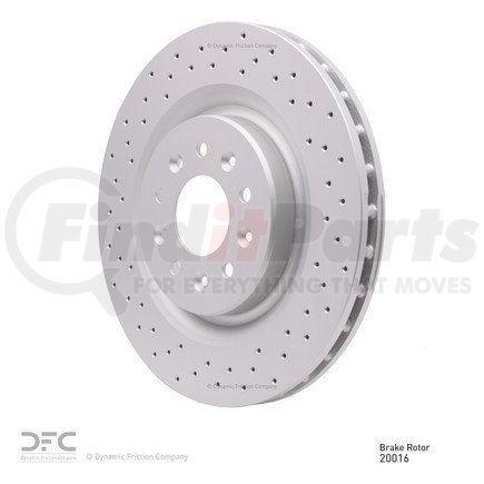Dynamic Friction Company 624-20016 GEOSPEC Coated Rotor - Drilled