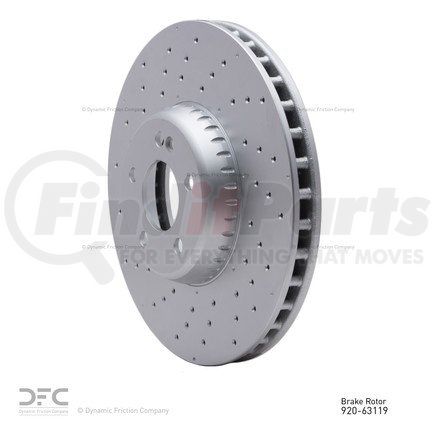 Dynamic Friction Company 624-63119 GEOSPEC Coated Rotor - Drilled