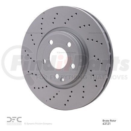 Dynamic Friction Company 624-63121 GEOSPEC Coated Rotor - Drilled