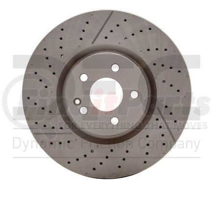 Dynamic Friction Company 630-63151 Disc Brake Rotor - Drilled and Slotted