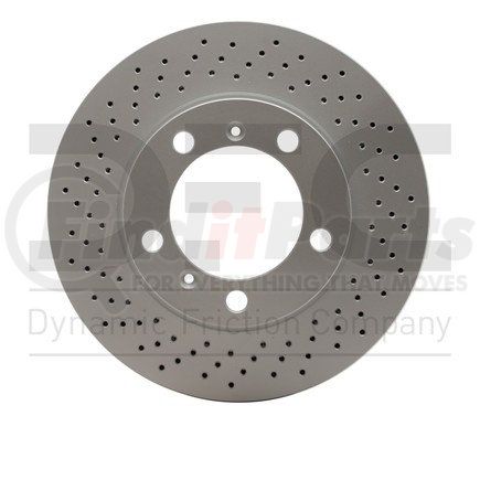 Dynamic Friction Company 624-02043D GEOSPEC Coated Rotor - Drilled