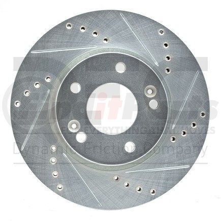 Dynamic Friction Company 631-03038R Brake Rotor - Drilled and Slotted - Silver