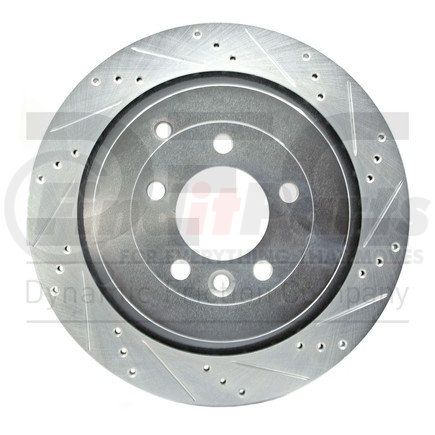 Dynamic Friction Company 631-11010R Brake Rotor - Drilled and Slotted - Silver