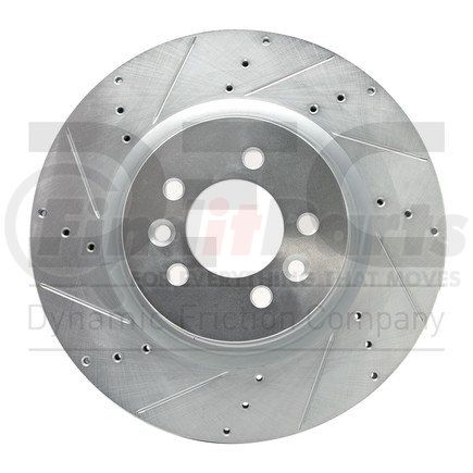 Dynamic Friction Company 631-11011L Brake Rotor - Drilled and Slotted - Silver