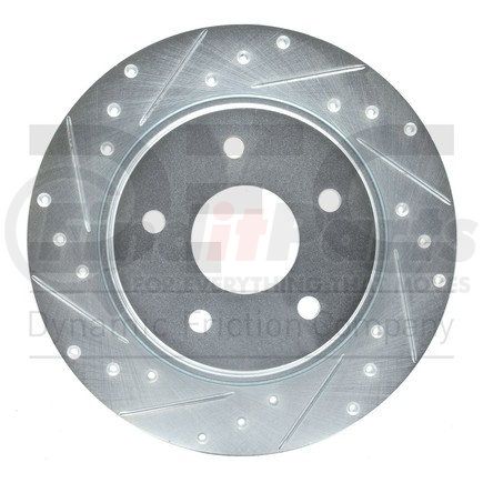 Dynamic Friction Company 631-40109L Brake Rotor - Drilled and Slotted - Silver