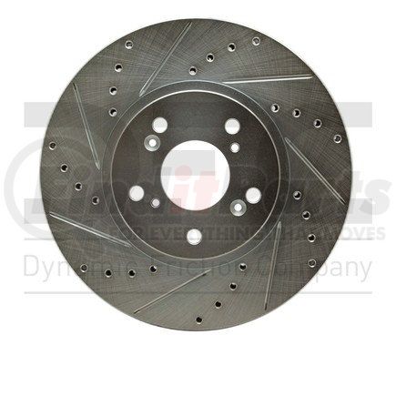 Dynamic Friction Company 631-58020L Brake Rotor - Drilled and Slotted - Silver