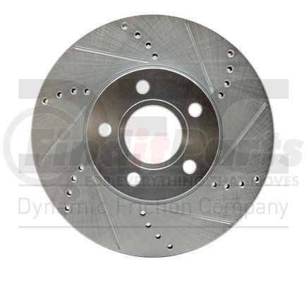 Dynamic Friction Company 631-54067R Brake Rotor - Drilled and Slotted - Silver