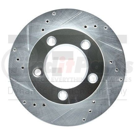 Dynamic Friction Company 631-54109L Brake Rotor - Drilled and Slotted - Silver