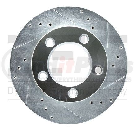 Dynamic Friction Company 631-54109R Brake Rotor - Drilled and Slotted - Silver