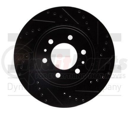 Dynamic Friction Company 631-54204R Brake Rotor - Drilled and Slotted - Silver