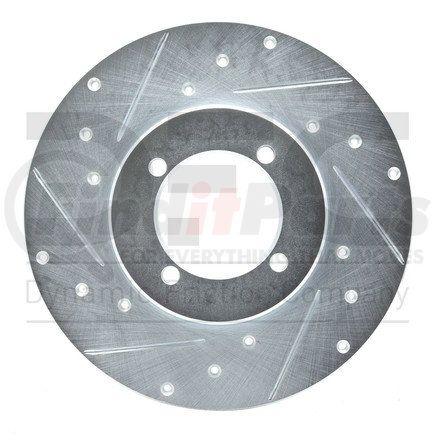Dynamic Friction Company 631-67009L Brake Rotor - Drilled and Slotted - Silver