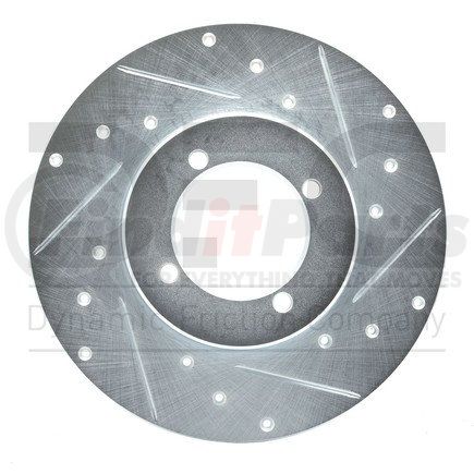 Dynamic Friction Company 631-67009R Brake Rotor - Drilled and Slotted - Silver