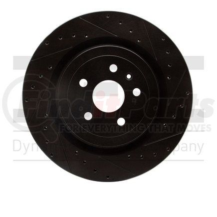 Dynamic Friction Company 633-47039R Brake Rotor - Drilled and Slotted - Black