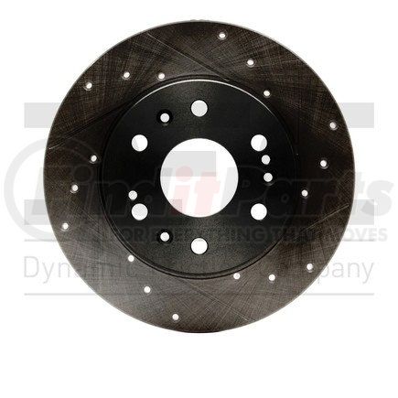 Dynamic Friction Company 633-48050R Brake Rotor - Drilled and Slotted - Black