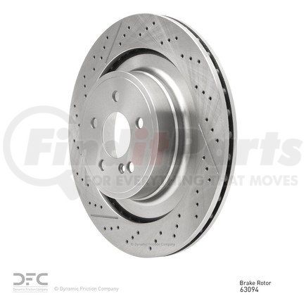 Dynamic Friction Company 634-63094 GEOSPEC Coated Rotor - Drilled and Slotted