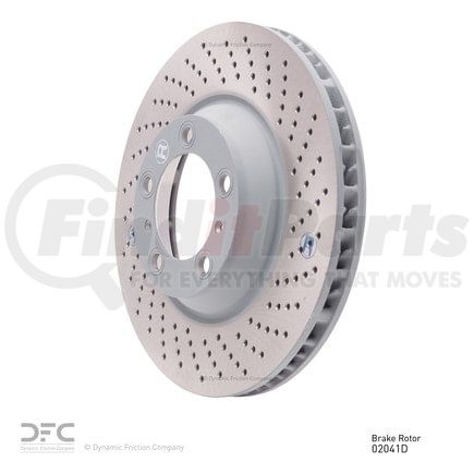 Dynamic Friction Company 920-02041D Hi-Carbon Alloy Rotor - Drilled