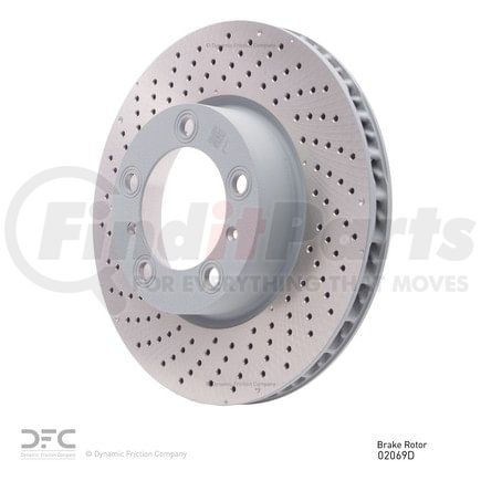 Dynamic Friction Company 920-02069D Hi-Carbon Alloy Rotor - Drilled