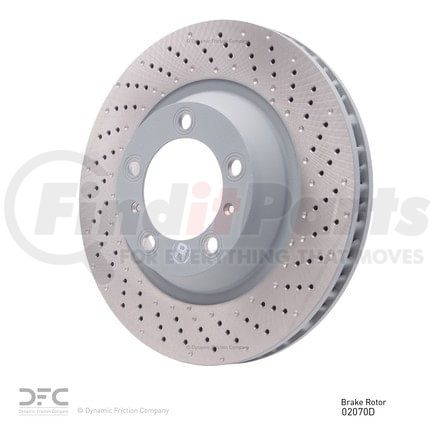 Dynamic Friction Company 920-02070D Hi-Carbon Alloy Rotor - Drilled