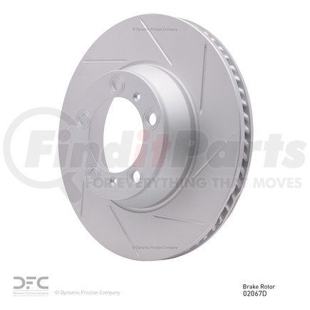 Dynamic Friction Company 910-02067D Hi-Carbon Alloy Rotor - Slotted