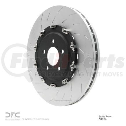 Dynamic Friction Company 91040036 DFC Hi-Carbon Alloy GEOMET Coated Rotor - Slotted