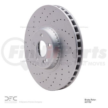 Dynamic Friction Company 920-63152 Hi-Carbon Alloy Rotor - Drilled