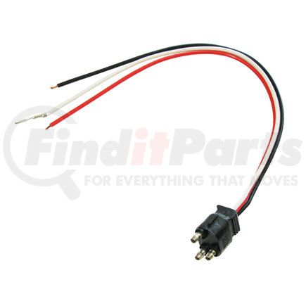 Optronics A45PBP Three Wire Straight Pigtail for Stop Turn Tail Lights