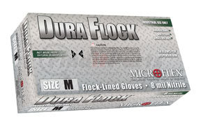 MICROFLEX DFK 608 L - disposable gloves for accessories | dura flock large powder-free green nitrile disposable gloves | disposable gloves