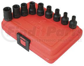 Sunex Tools 3670SE 3/8" Dr External Star Impact Socket Set, 9Pc