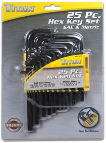 Titan 12712 Hex Key Set, 25Pc