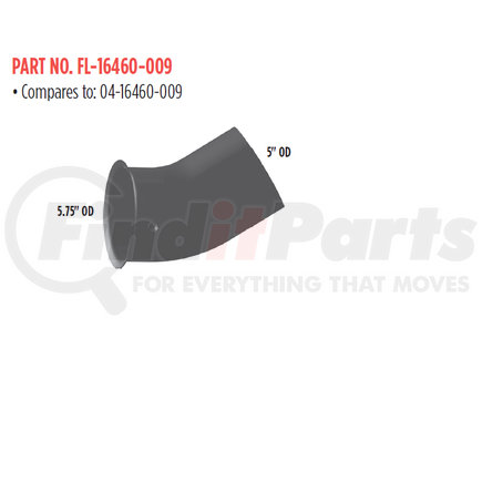 Grand Rock FL-16460-009 REPL 04-16460-009 TURBO PIPE W/ PYRO