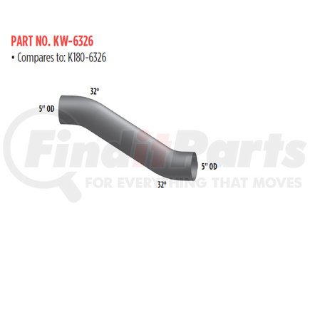 Grand Rock KW-6326 REPL K/W K180-6326 DOUBLE 30 DEG BEND 5"