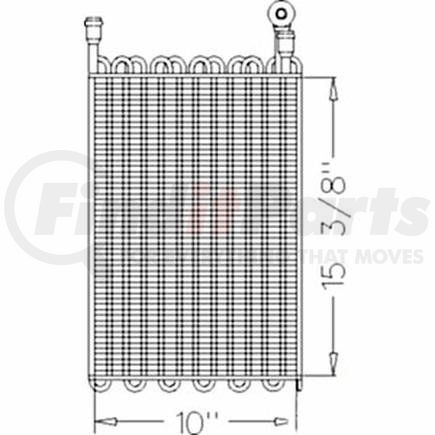 John Deere RE57574 A/C Evaporator Core - Block - Flange Mount, 15-1/2 in. L, 10 in. H, 3-3/4 in. W Core