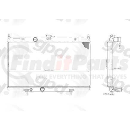Global Parts Distributors 13020C gpd Radiator 13020C