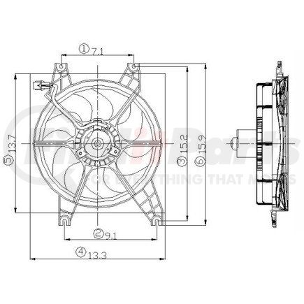 Global Parts Distributors 2811294 gpd Electric Cooling Fan 2811294