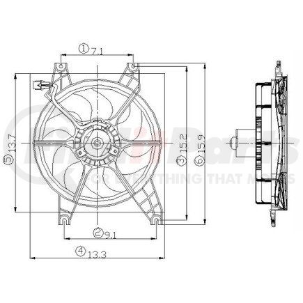 GLOBAL PARTS DISTRIBUTORS 2811294 Engine Cooling Fan Assembly