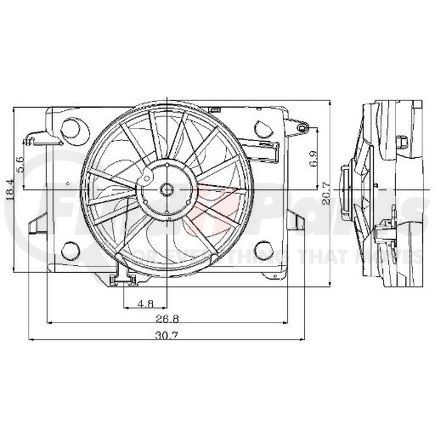 Global Parts Distributors 2811484 gpd Electric Cooling Fan 2811484