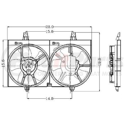 Global Parts Distributors 2811494 gpd Electric Cooling Fan 2811494